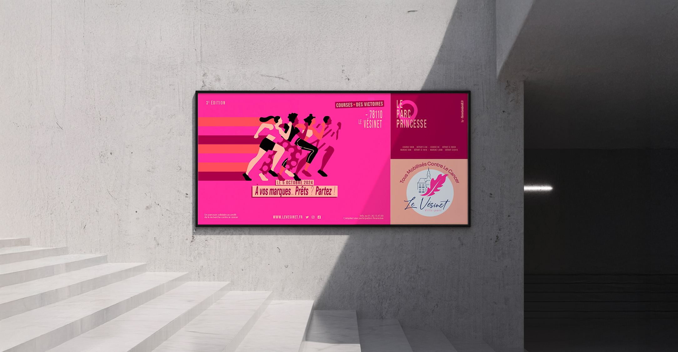 Le Vésinet - Scène de collage d'affiches